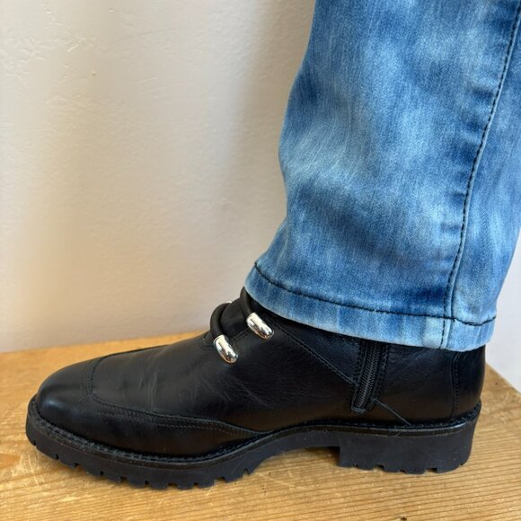 Fabianelli black leather ankle boots - Picture 6 of 9